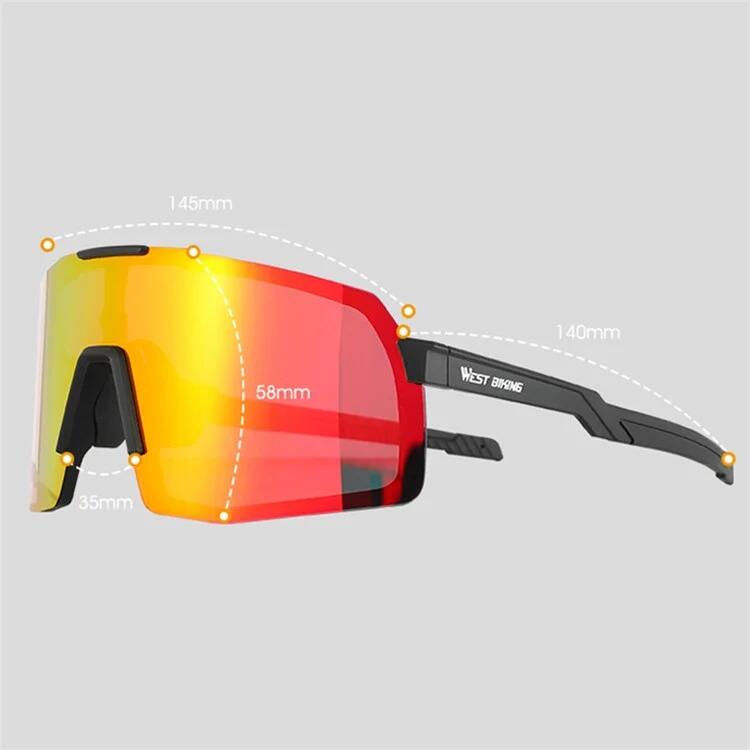 Lunettes de vélo polarisées anti-vent pour cycliste