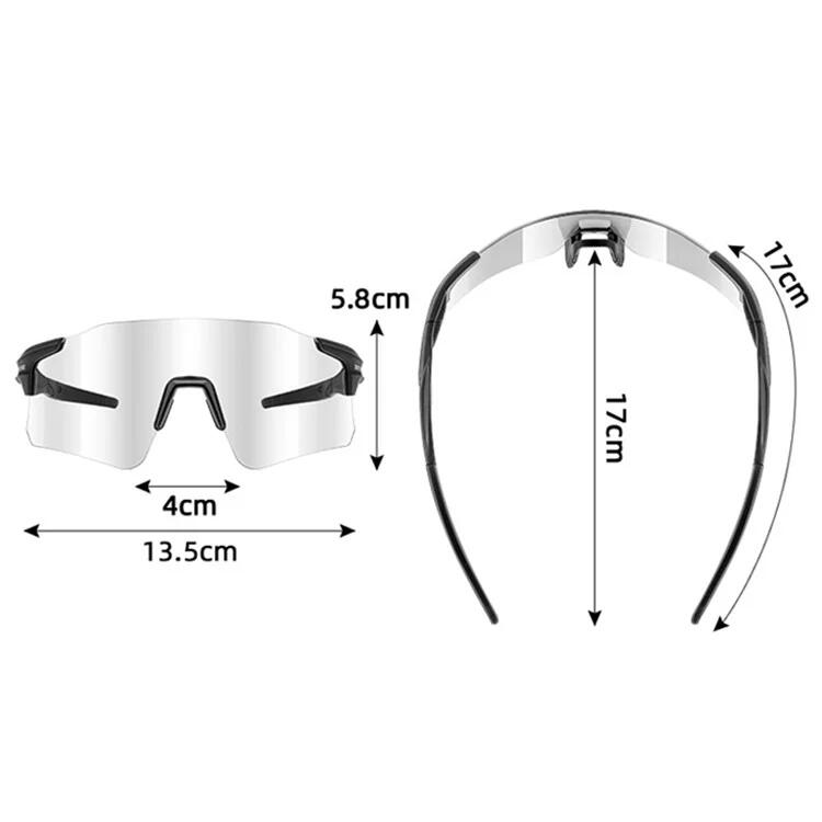 Occhiali da sole sportivi fotocromatici anti-fog e anti-vento 6/7