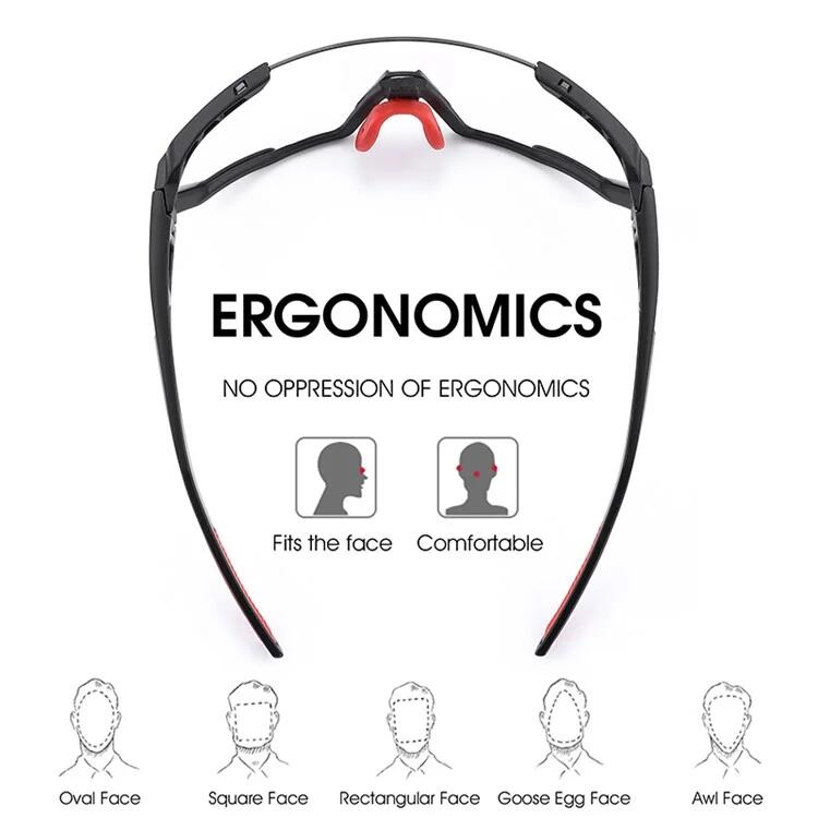 Gafas de sol deportivas fotocromáticas con protección UV y a prueba de viento 4/7