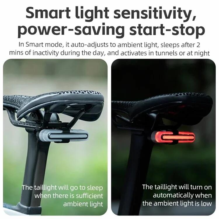 Feu Arrière Intelligent Pour Vélo ROCKBROS – Rechargeable Par Usb C Capteur De Frein Etancheite Pour Velos De Ville Vtt Et Velos De Course
