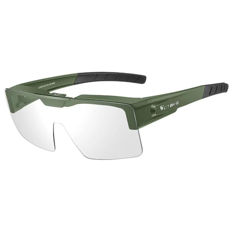 West Biking - Lunettes De Vélo Photochromiques Transparentes - Lunettes De Soleil - Vert - No Size - Decathlon
