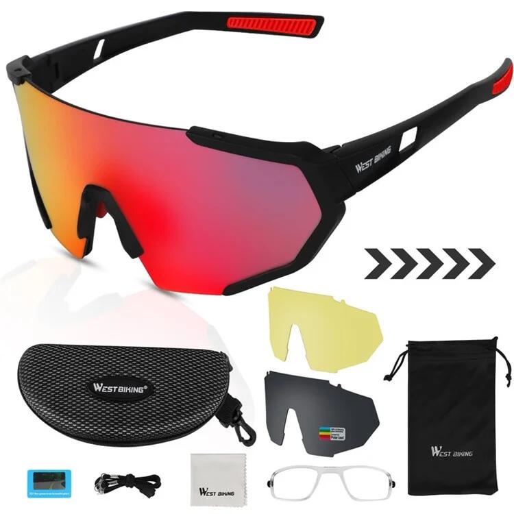 Lunettes de soleil de sport polarisées UV400 avec verres HD