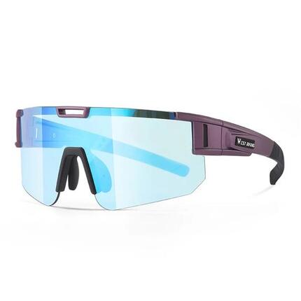 Okulary rowerowe fotochromowe UV400 - Ciemny fiolet
