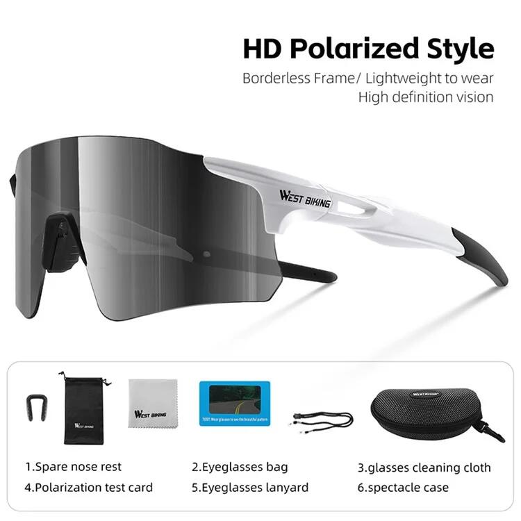 Lunettes de vélo polarisées légères en polycarbonate 3/3