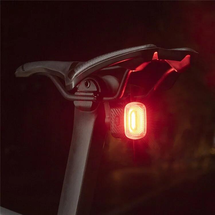 Feu Arrière Vélo ROCKBROS - LED Intelligent, Détection De Freinage, USB, Noir