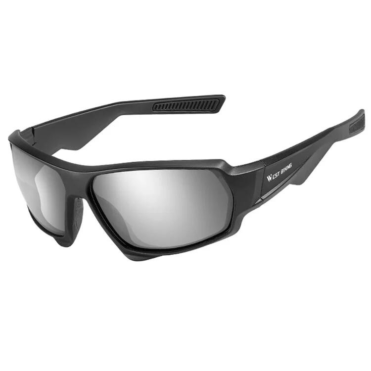 WEST BIKING Óculos de sol polarizados com proteção UV e proteção contra o vento