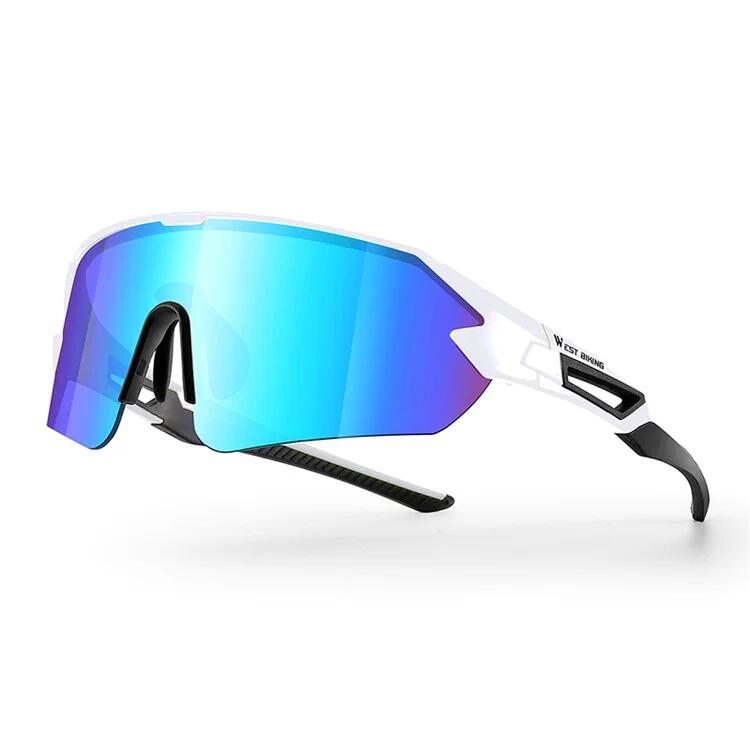 West Biking - Lunettes De Soleil De Sport Colorées Pour Cyclisme - Lunettes De Soleil - Blanc|noir - No Size - Decathlon