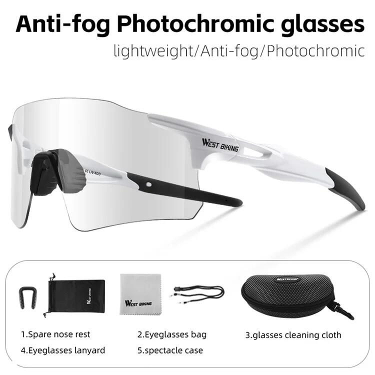Photochromatische Sport-Sonnenbrillen mit Anti-Beschlag- und Windschutz 7/7