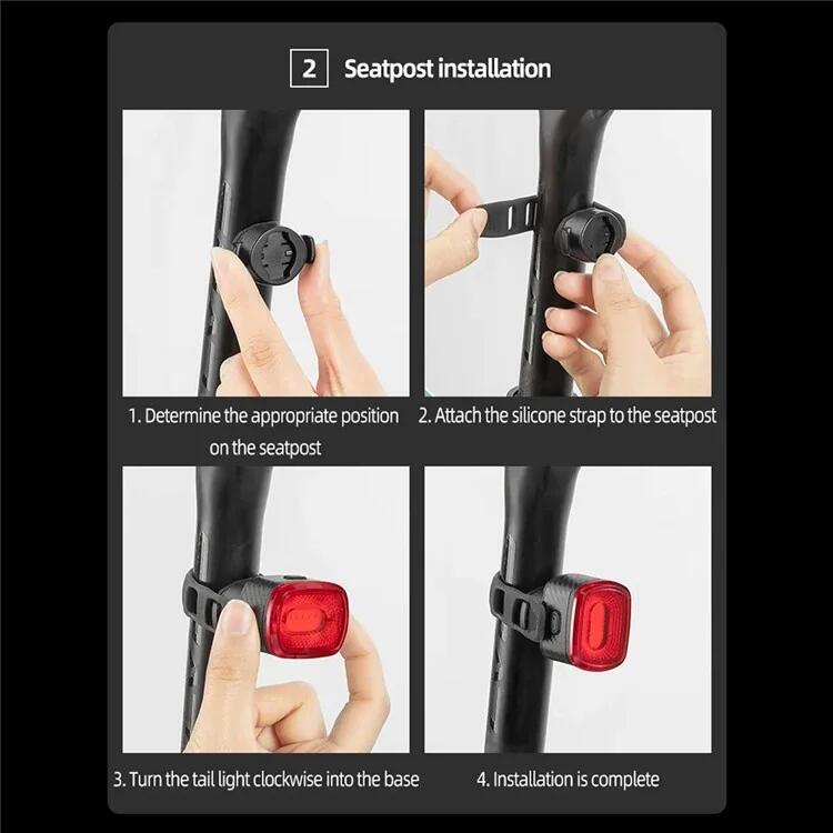 ROCKBROS Q2S Luce posteriore intelligente per bicicletta 7/7