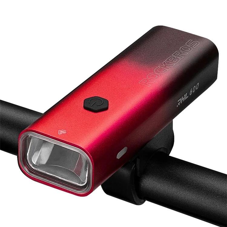 ROCKBROS Faro anteriore per bici USB ricaricabile, impermeabile IPX6