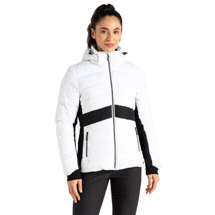 Glacial" Skijacke für Damen Weiß/Schwarz