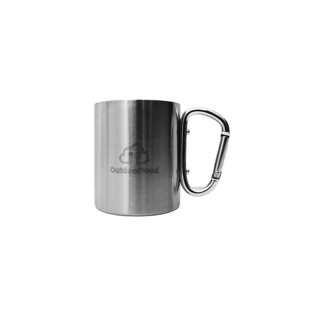 OUTDOOR RVS Mok | 300ml | Karabijnhaak