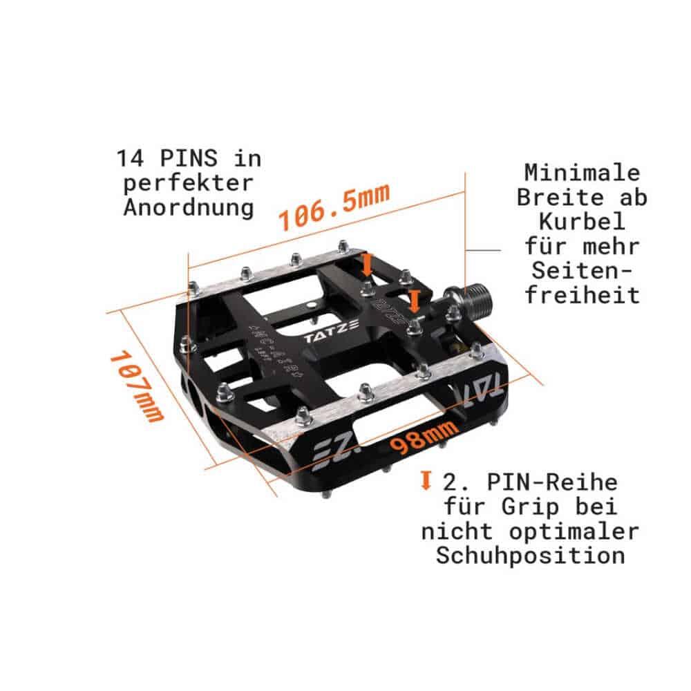 Tatze Pedal MTB MC-AIR Plattform 14 Pins je Seite 3/5