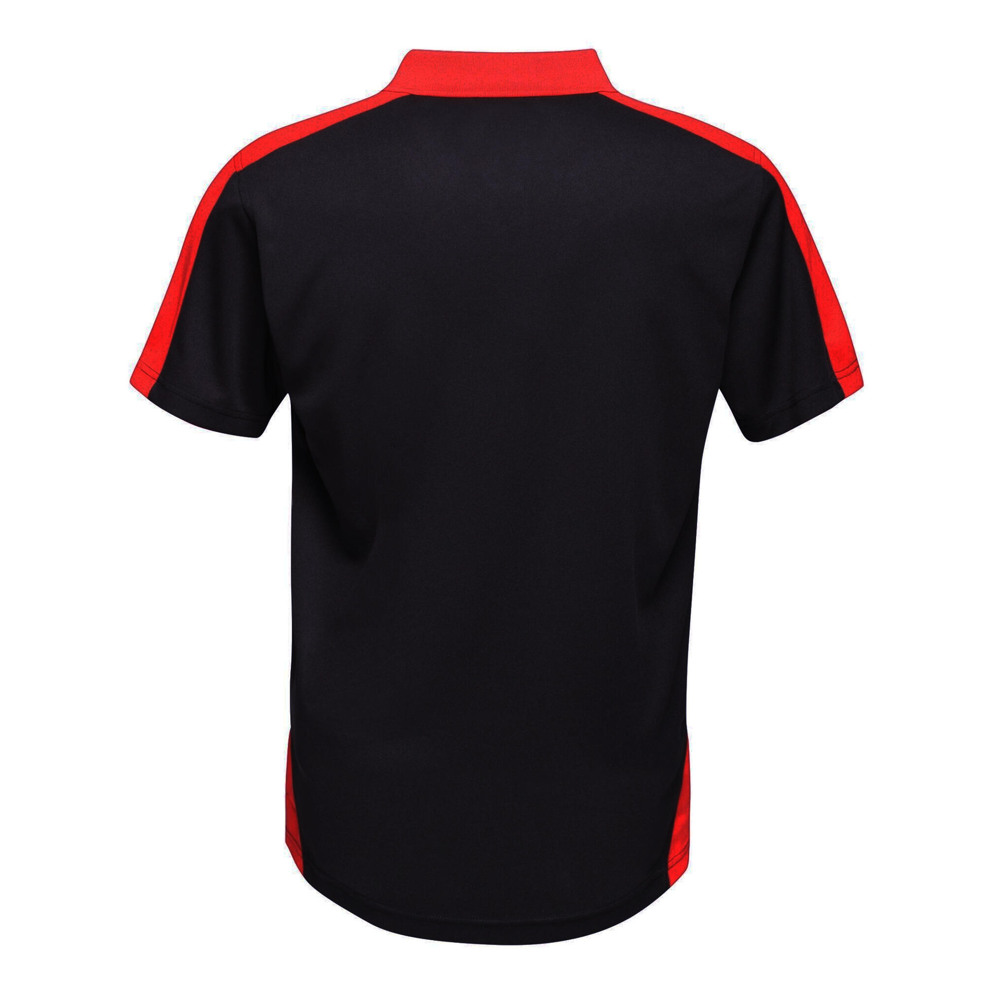 Polo De Sport CONTRAST Homme (Noir / Rouge) 2/4