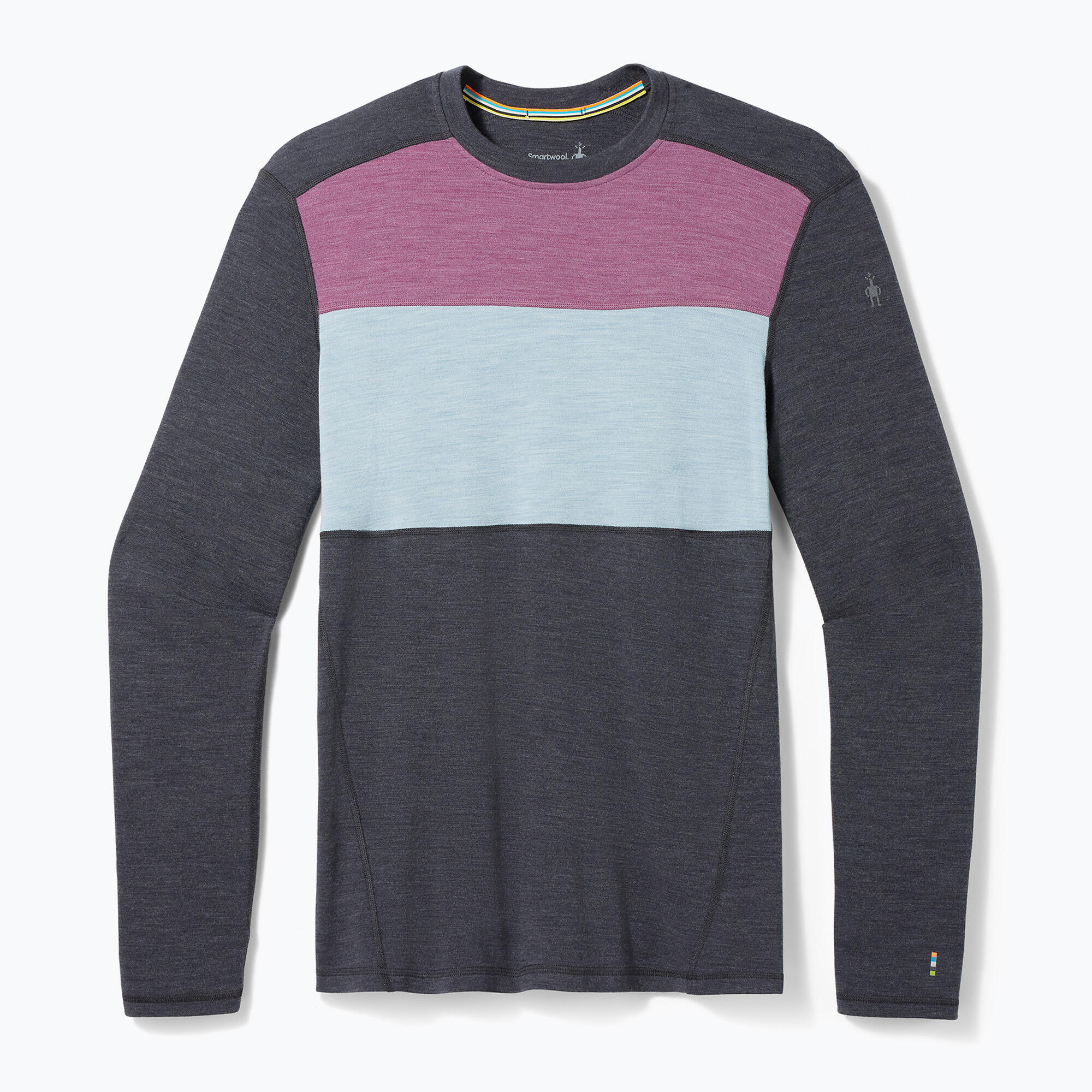 Longsleeve męski Smartwool Thermal Merino Baselayer Colorblock Crew Boxed 3/4