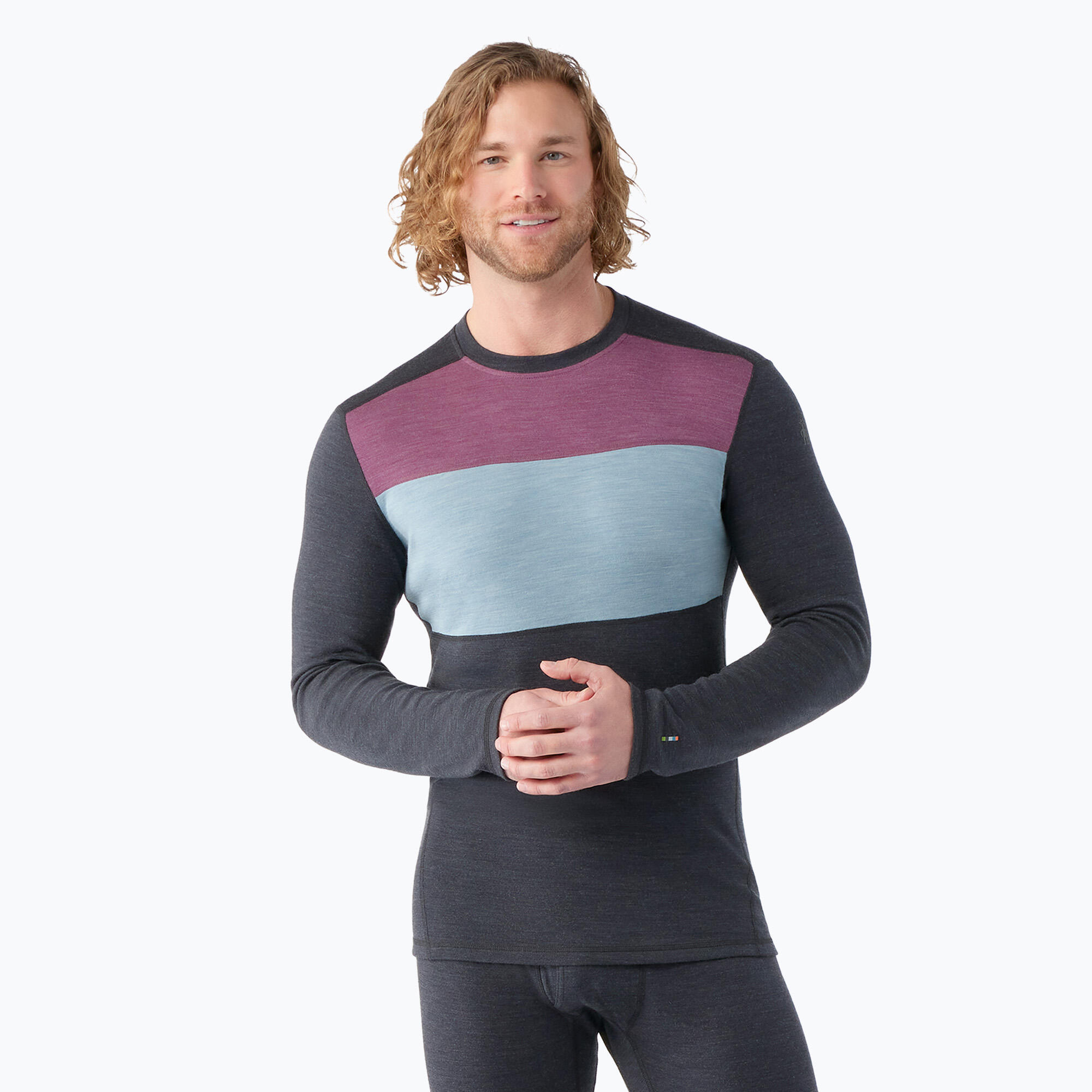 Longsleeve męski Smartwool Thermal Merino Baselayer Colorblock Crew Boxed 4/4