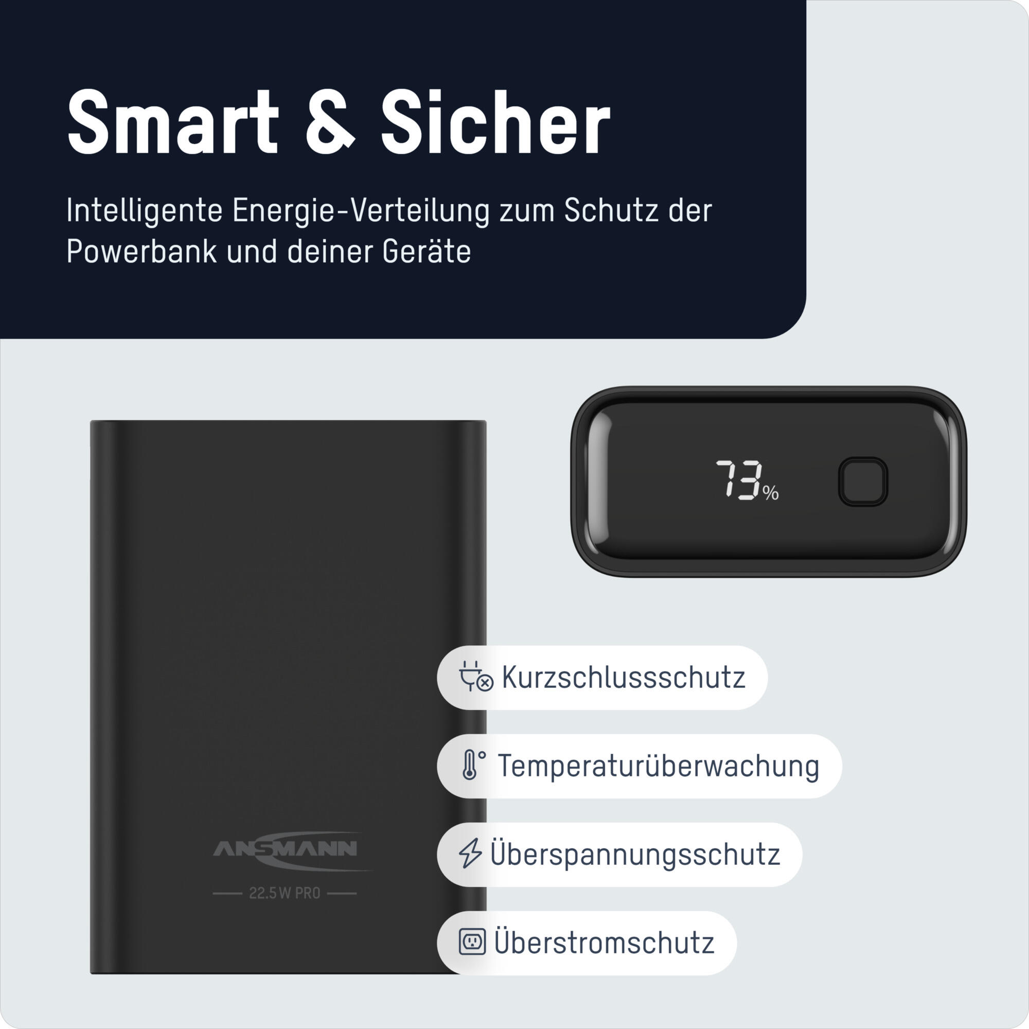 Powerbank 20000 mAh PB222PD schwarz 2/7