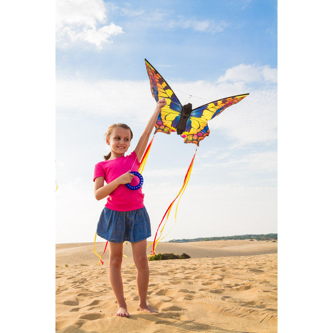 Papagaio para crianças HQ Butterfly Kite L Swallowtail 106542 Amarelo 130 x 80 c 5/6