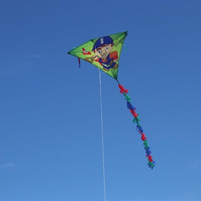 Cometa infantil Wolkensturmer Eddy Bauarbeiter 1158 Amarillo 75 x 75 cm 5/7