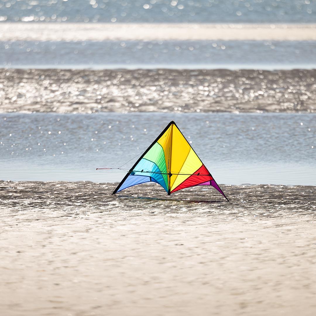 Pipa Acrobática HQ Delta Hawk Neon-Rainbow 116005 Arco-íris 146 x 72 cm 6/7