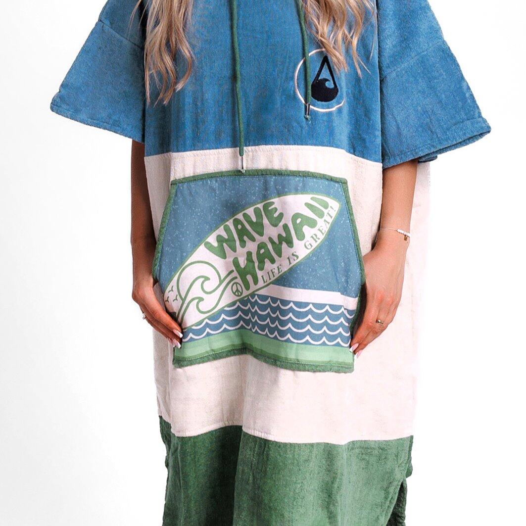 Poncho Wave Hawaii Cotton Velours Poncho Curitiba L WH4049 Multicolore 105 x 80 4/7