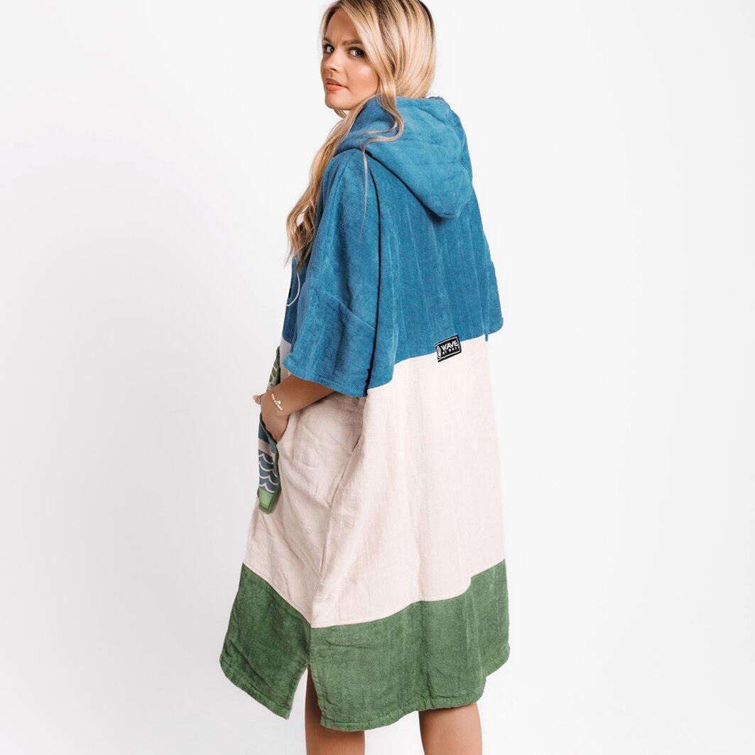 Poncho Wave Hawaii Cotton Velours Poncho Curitiba L WH4049 Multicolore 105 x 80 6/7