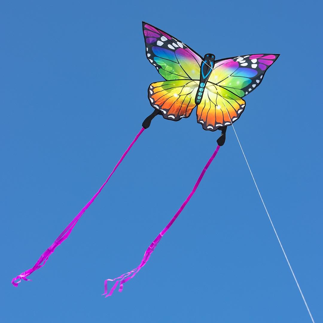 Papagaio para crianças HQ Butterfly Kite Rainbow 102223 Rainbow 95 x 120 cm 5/7
