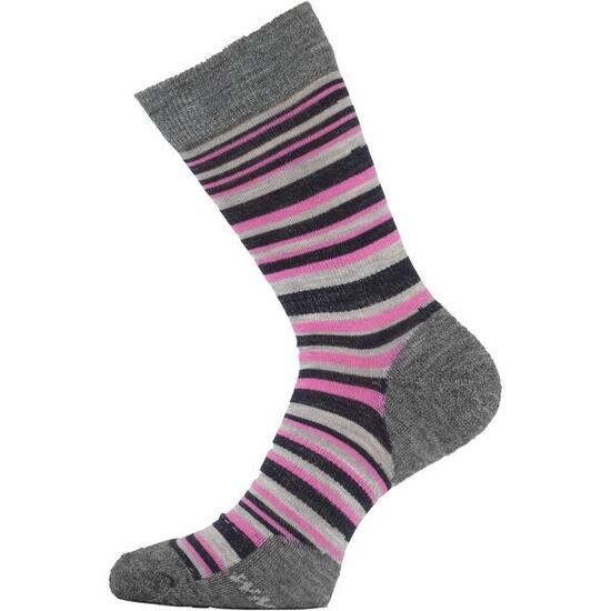 Chaussettes femme LASTING en laine mérinos WWL rose