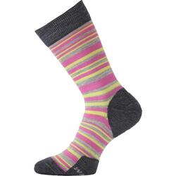 Chaussettes femme LASTING en laine mérinos WWL rose