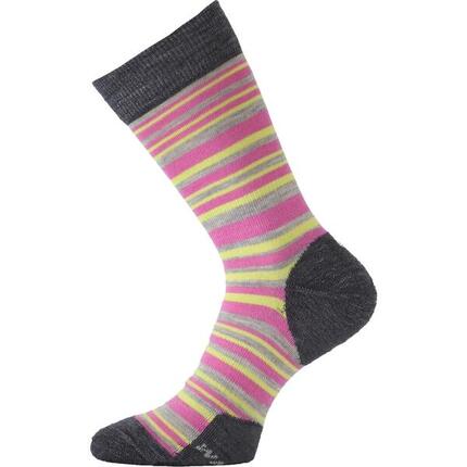 Chaussettes femme LASTING en laine mérinos WWL rose