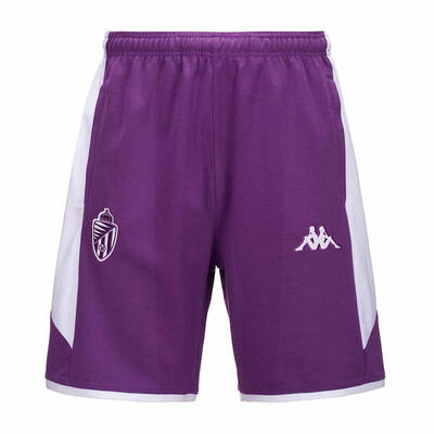 Pantaloncini sportivi da uomo in poliestere riciclato viola da calcio