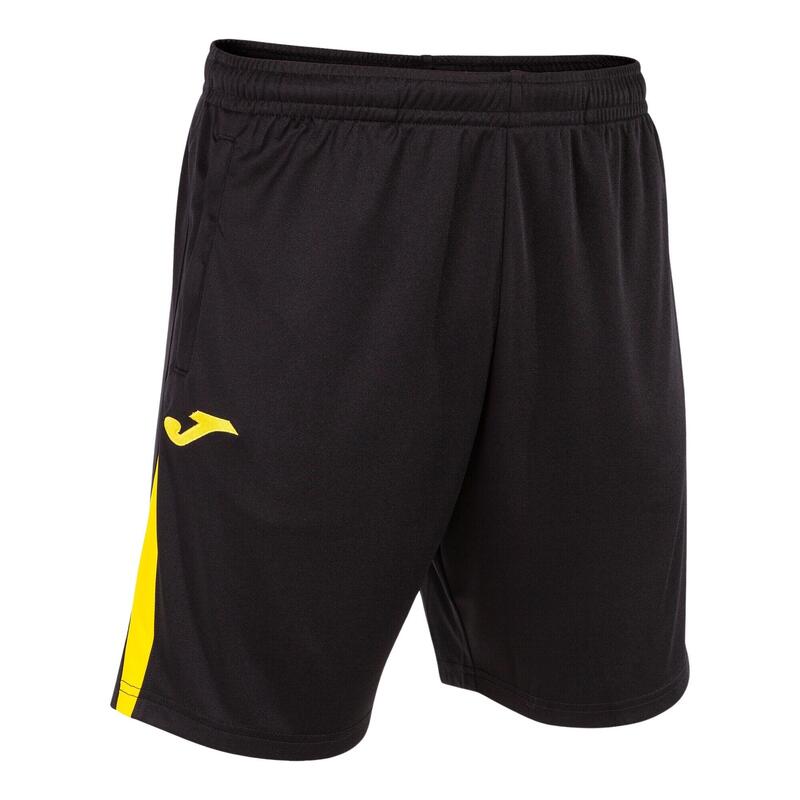 Joma Championship VII Pantaloni scurți 2XL - Negru/Galben, Respirabil și Sportiv