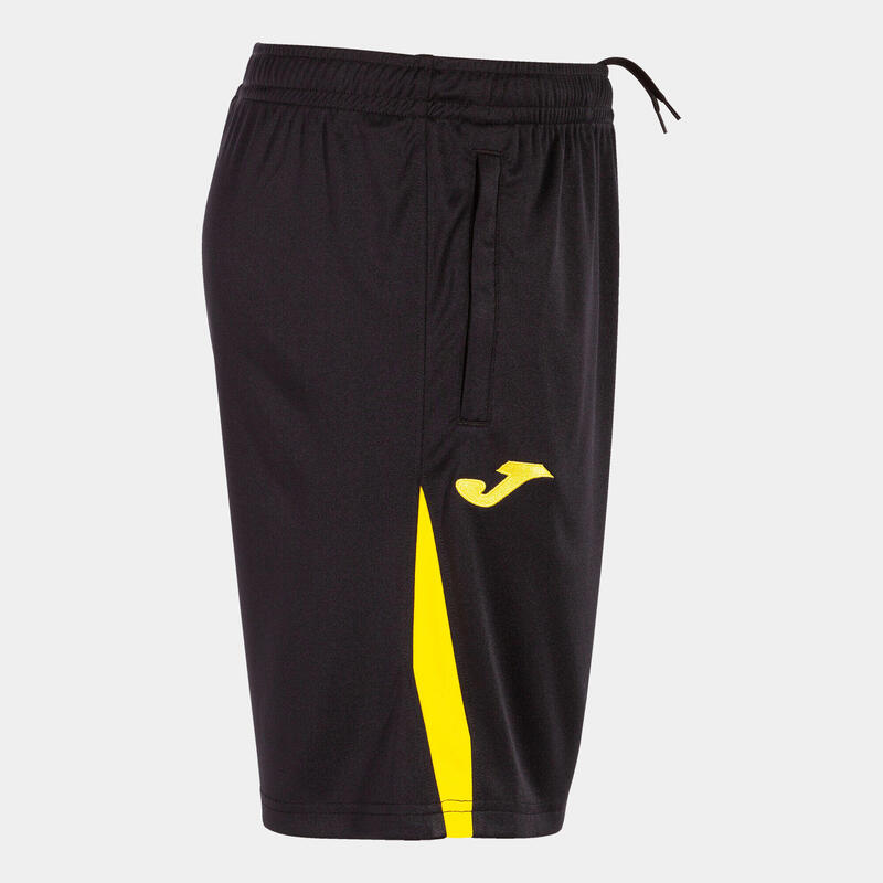 Joma Championship VII Pantaloni scurți 2XL - Negru/Galben, Respirabil și Sportiv