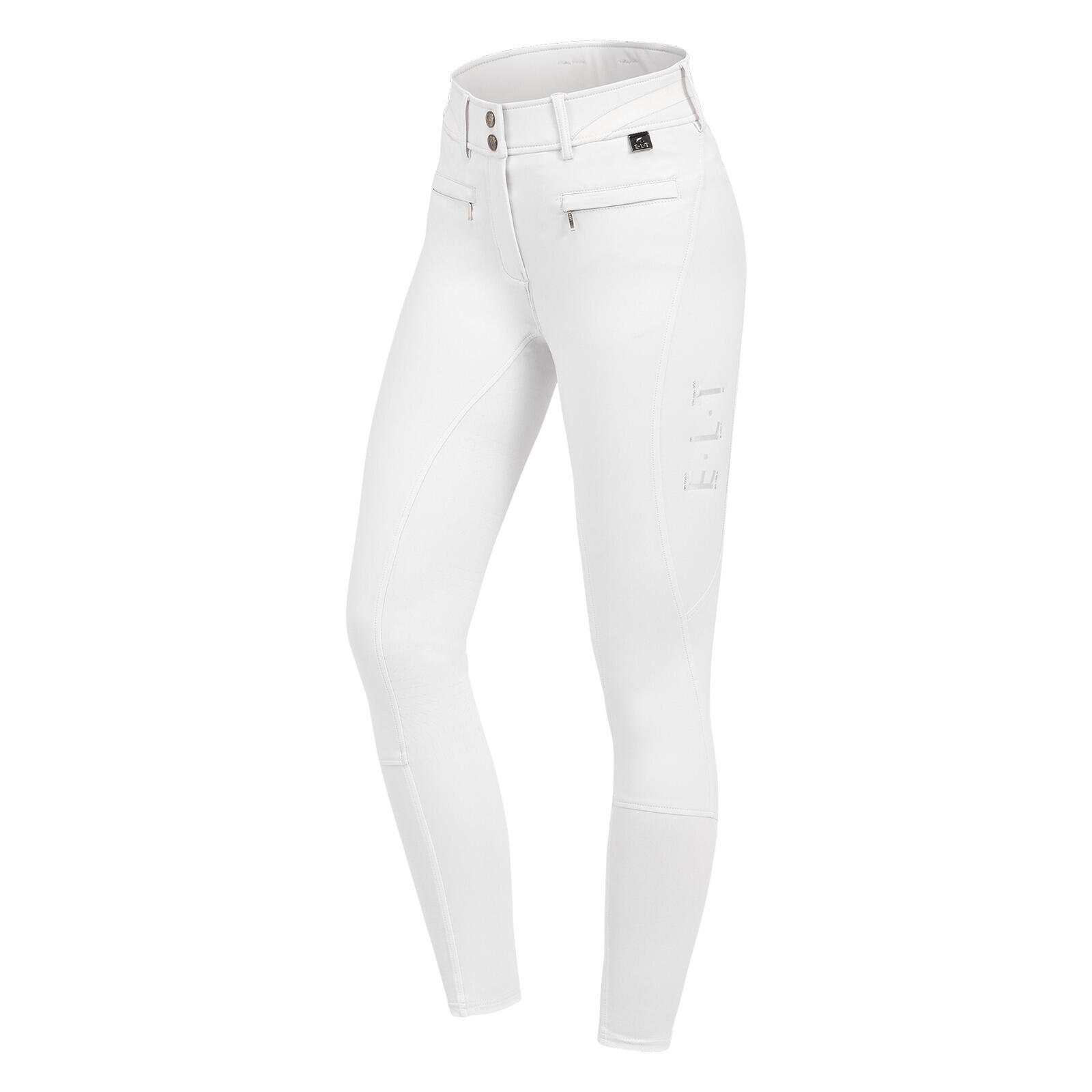 Elt - Pantalon Équitation Mid Grip Femme Elt Maja - Pantalon D'Équitation - Blanc - 40 - Decathlon