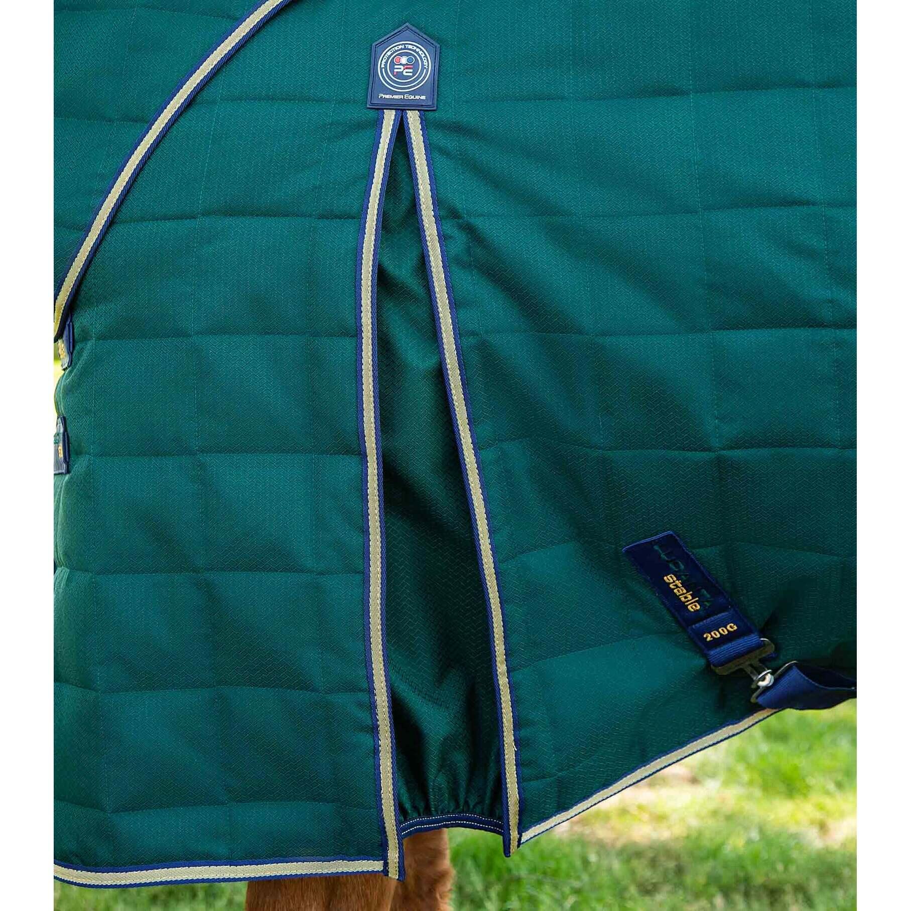 Coperta da scuderia per cavalli con copricollo Premier Equine Lucanta 200 g 4/5