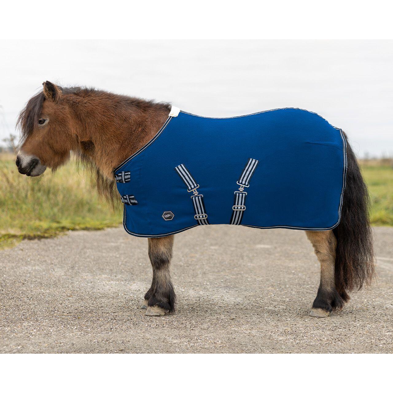 Qhp - Couverture Polaire Pour Shetlands Avec Sangle Qhp - Couverture Cheval - Bleu - 65 Cm - Decathlon
