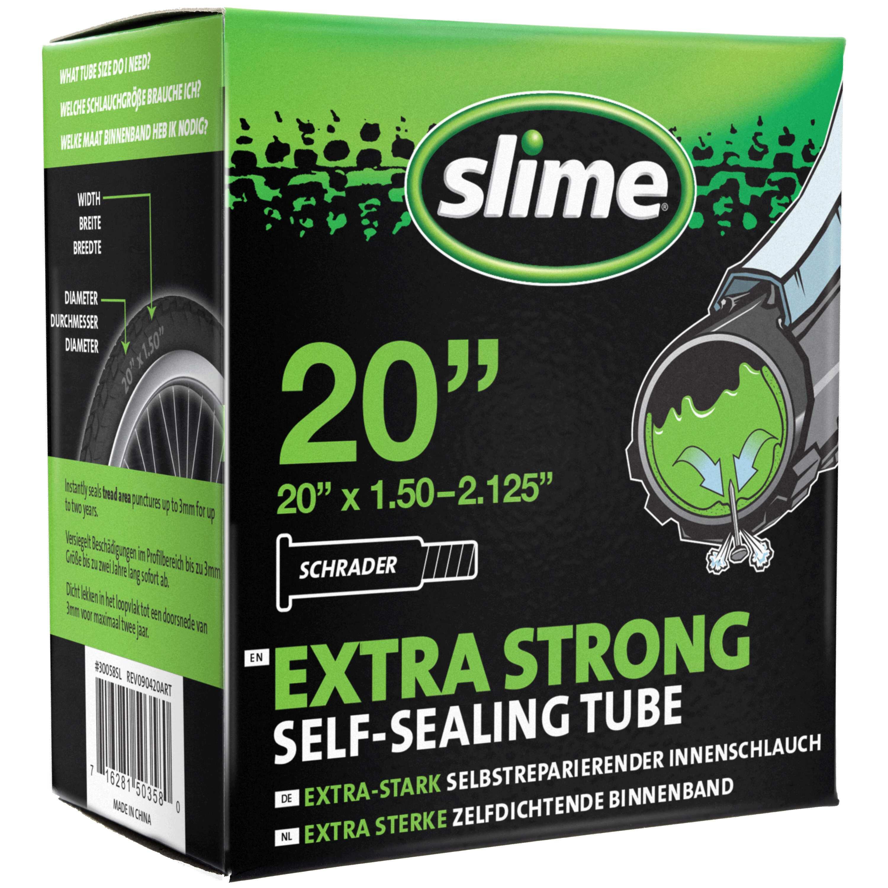 SLIME Slime Smart Tube - 20" x 1.50-2.125 - Schrader Valve