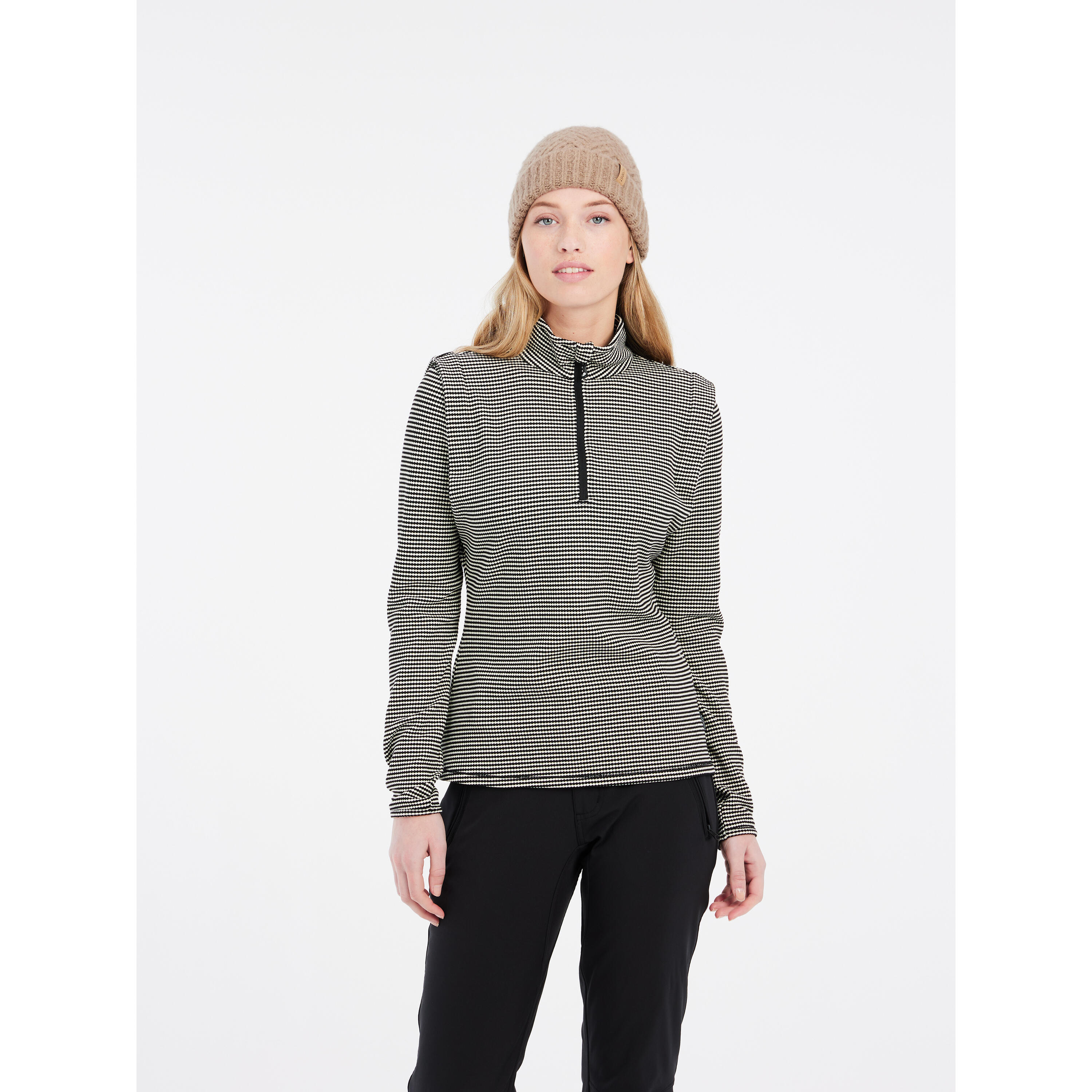 Pull 1/4 zip femme Protest Ivory 3/7