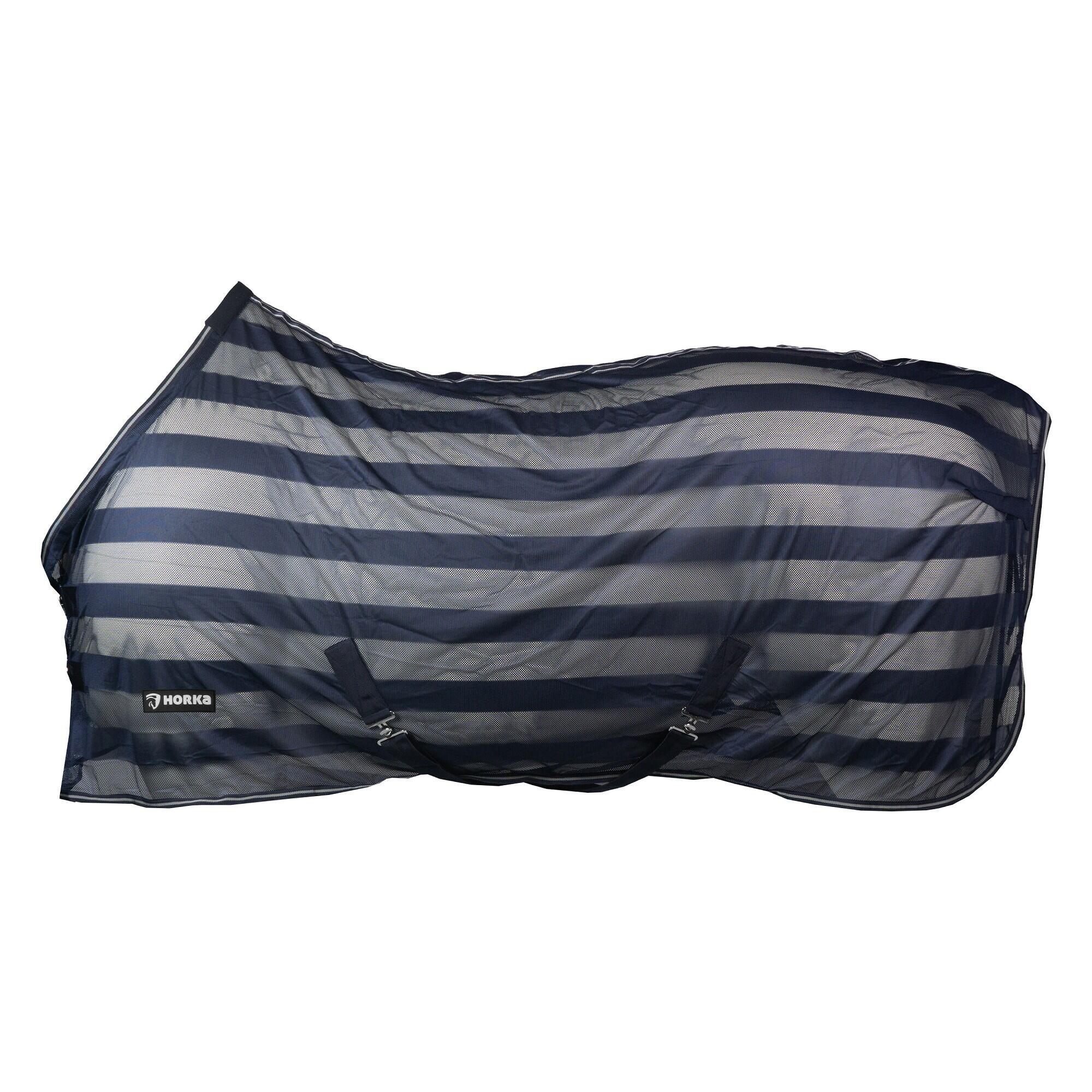 Horka - Couverture Anti-mouches Pour Cheval À Rayures Horka 110 G - Couverture Cheval - Bleu - Decathlon