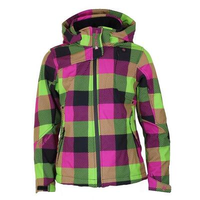 Tweedehands - meisjes softshell jas met print peak mountain gaveny
