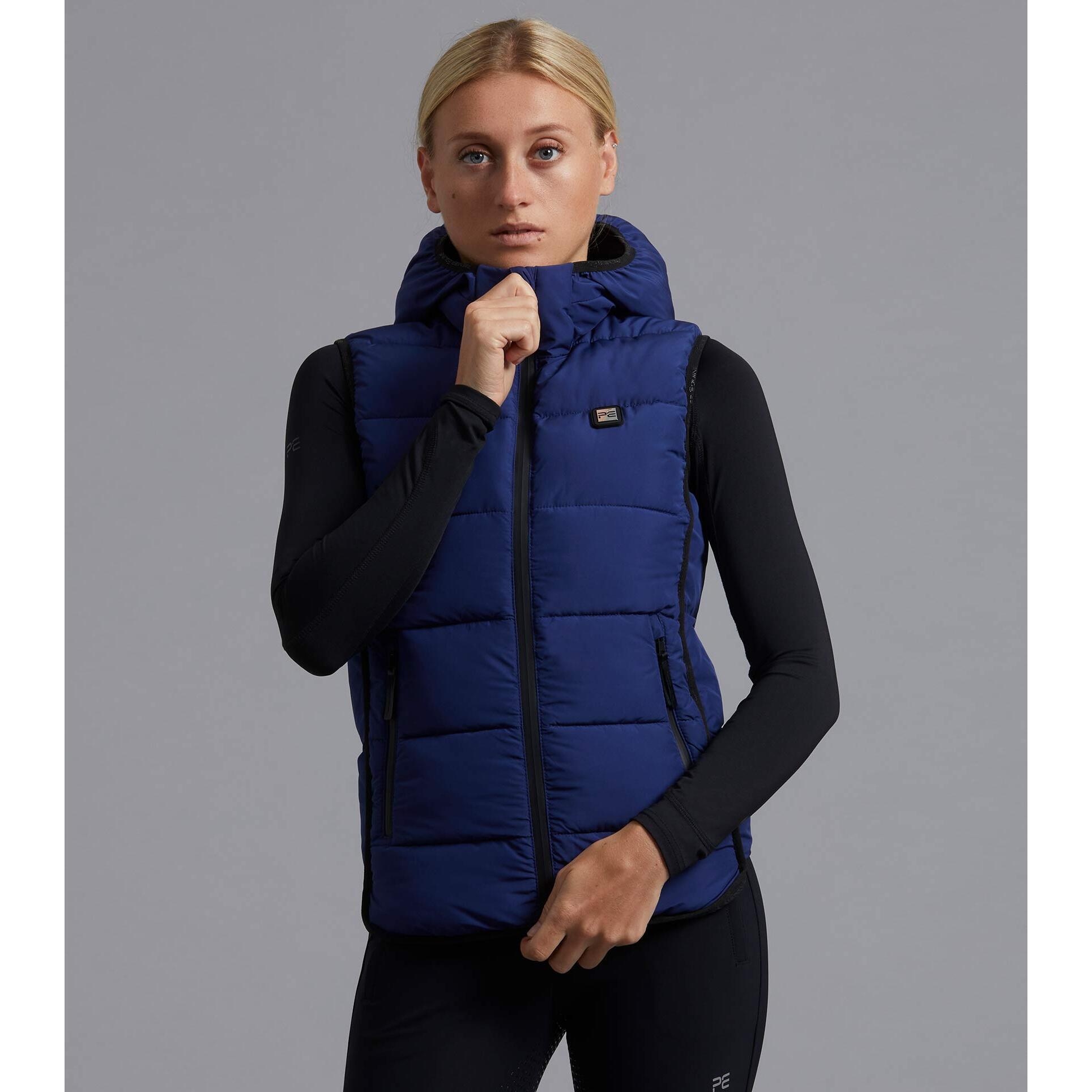 Premier Equine - Doudoune À Capuche Sans Manches Femme Premier Equine Pavoni - Doudoune Synthétique - Bleu - 38 S - Decathlon