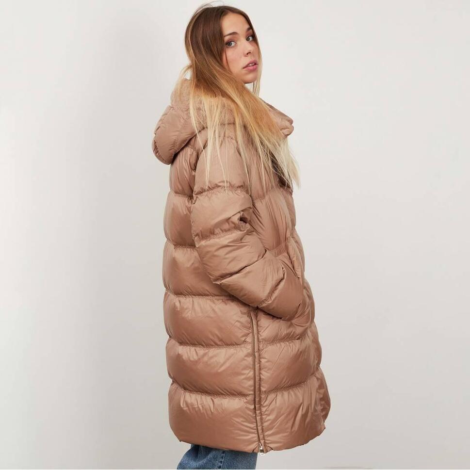 Kurtka GEOX W TAHINA LONG JKT Brązowy
