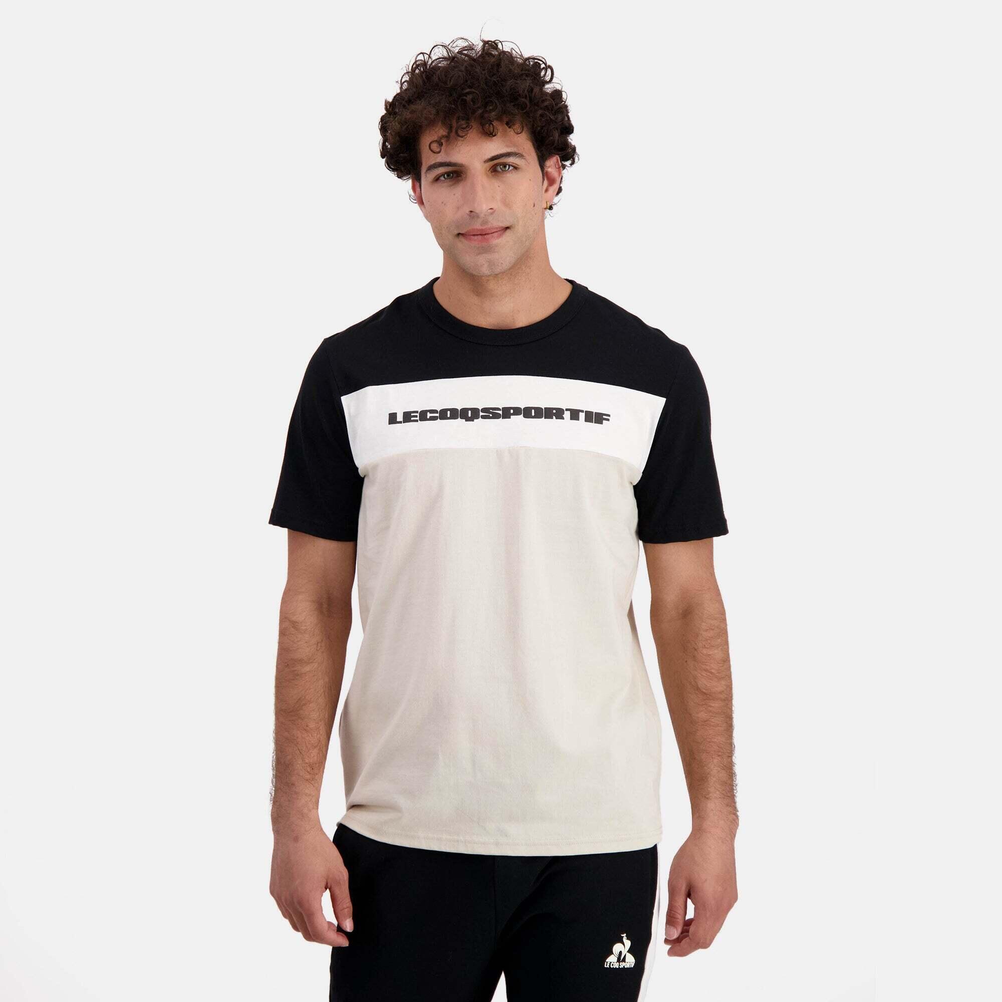 Camiseta Le Coq Sportif Contemporain N°2 Negra/Beige para Hombre 2/6