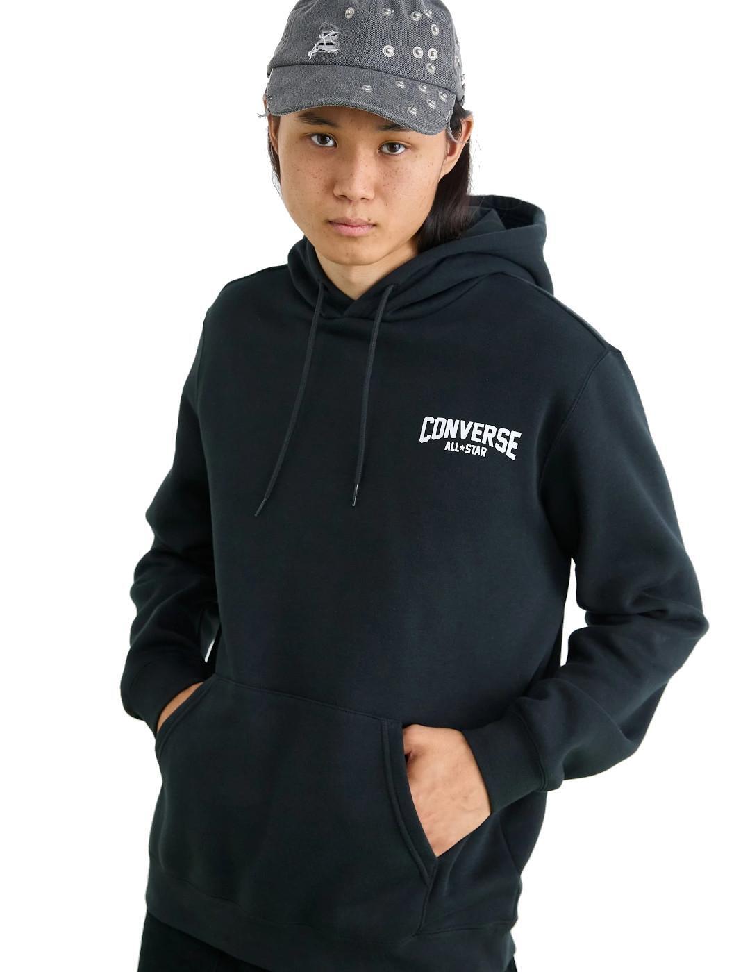 Maillot et sweat-shirt pour homme Converse Retro Hoops noir. 3/4