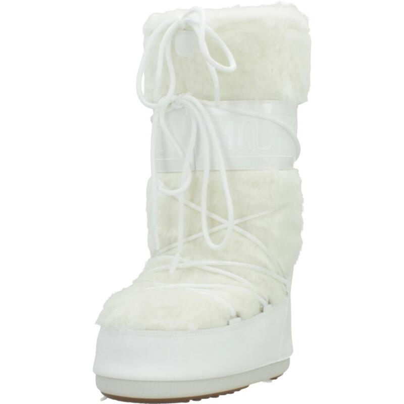 Buty Moon Boot Model Mb Icon Faux Kolor Biały