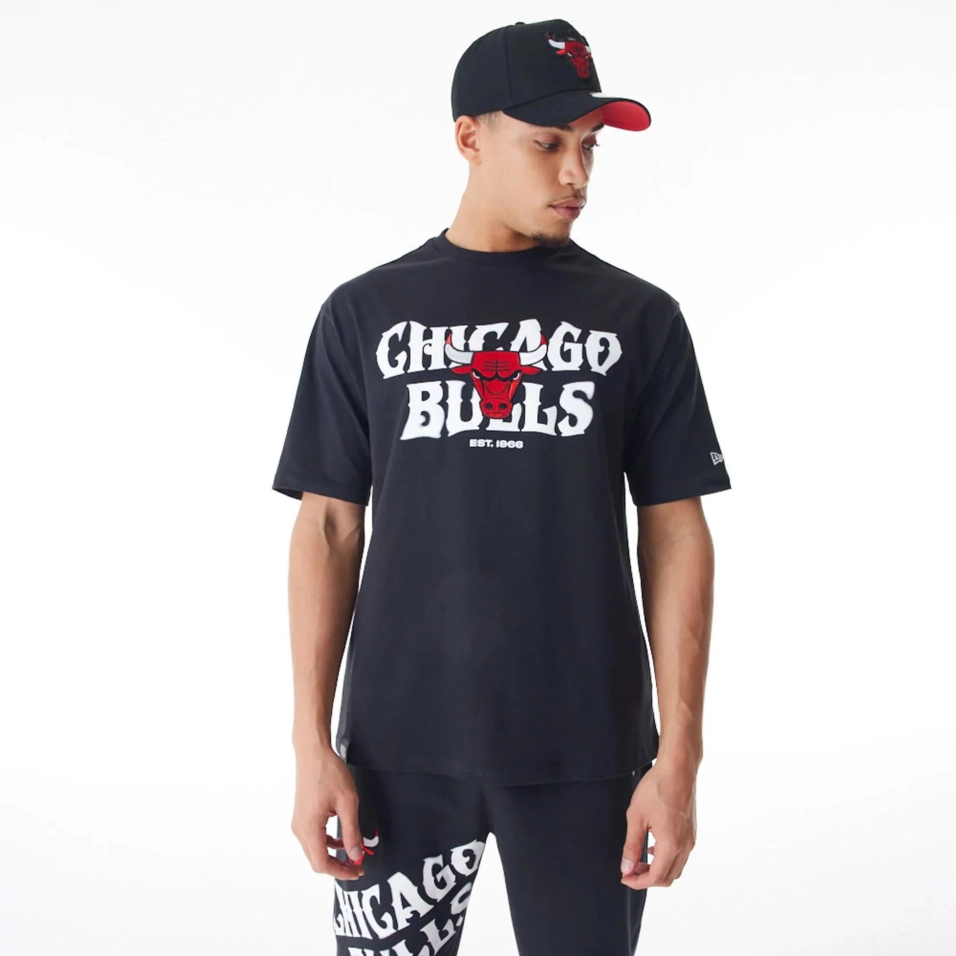 New Era - T-shirt Chicago Bulls Nba Graphic - T-shirt Manches Courtes - Blanc|noir - 38 S - Decathlon