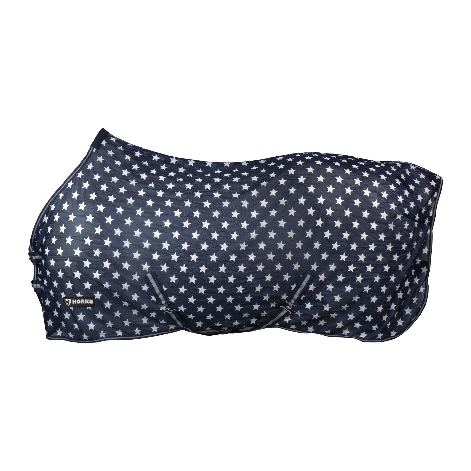 Horka - Couverture Anti-mouches Pour Cheval Avec Print Horka 150 G - Couverture Cheval - Bleu - 175 Cm - Decathlon