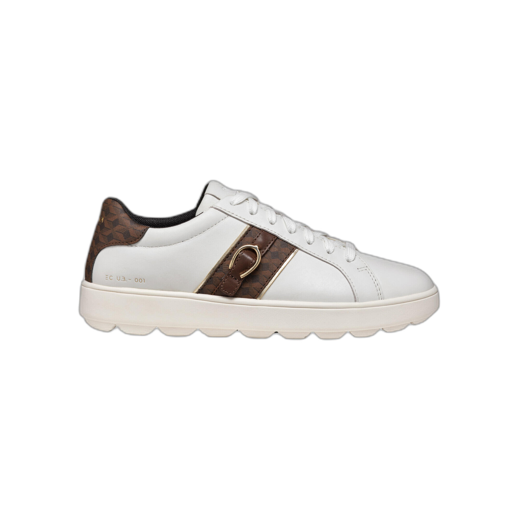 Geox - Baskets Femme Geox Spherica - Baskets - Blanc|marron - 38 - Decathlon