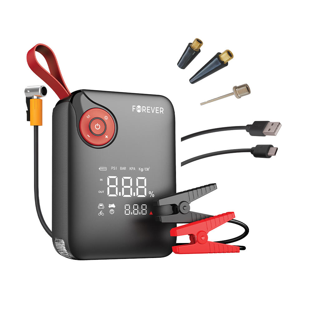 FOREVER Powerbank Forever jump starter 4w1 JS-400 7200mAh zwart-rood