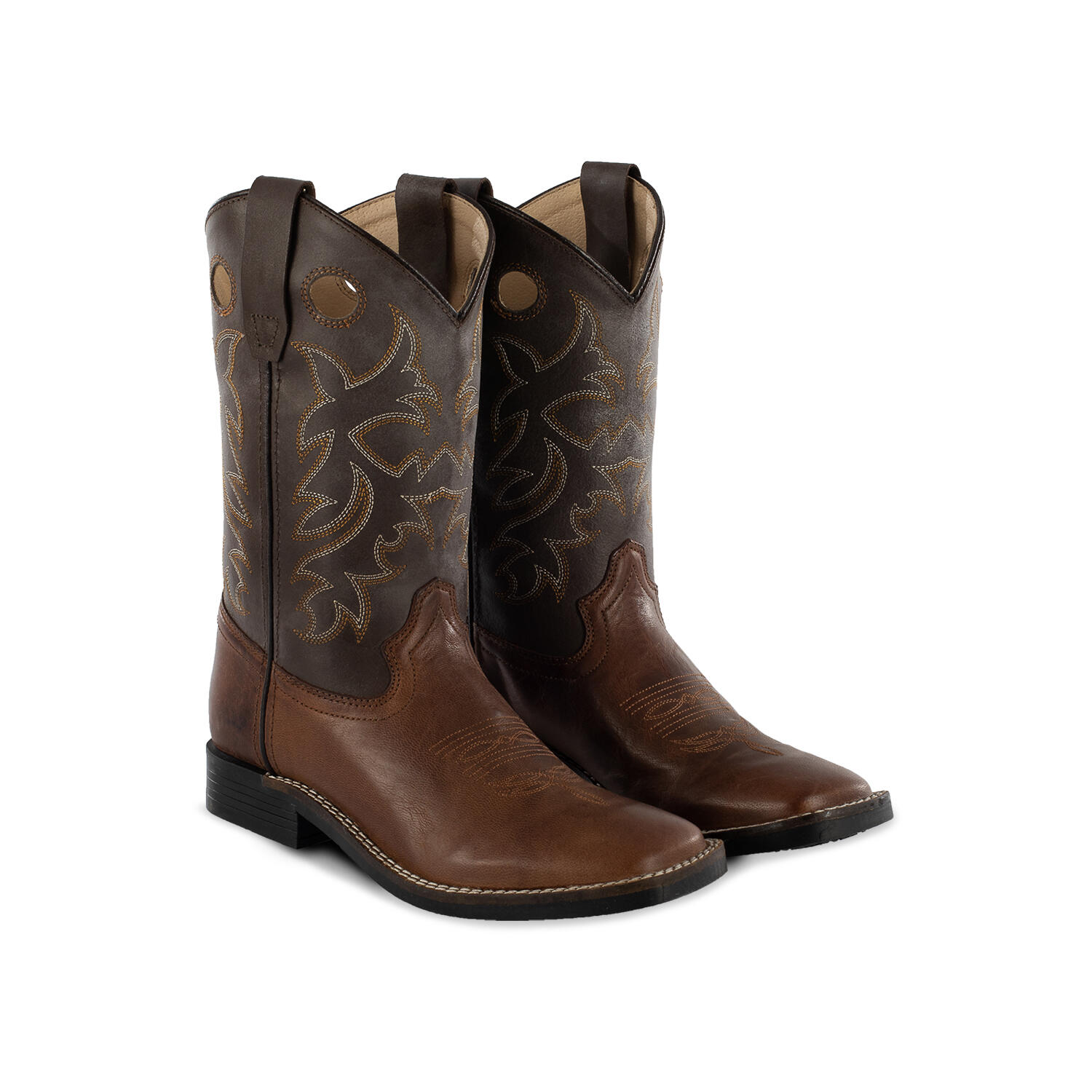 POOL'S Botas vaqueras cuadradas para niños.